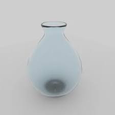 3d Model Clear Blue Glass Vase Buy