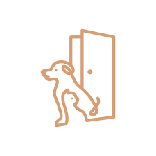 Dog Door Logo Design Animal Pet Concept