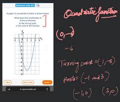 B10 A Graph Of A Quadratic Function Is