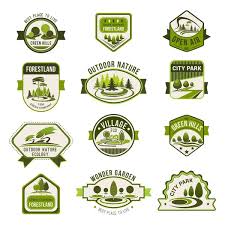 Landscape Design Company Vector Icons
