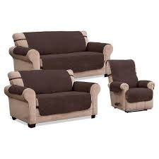 Its Ripple Plush Secure Fit Recliner Furniture Protector Chocolate