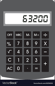 Calculator Digital Math Icon Royalty