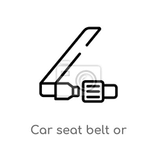 Outline Car Seat Belt Or Safety Belt