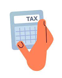 Hand With Income Tax Calculator Semi