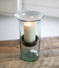 Ripple Clear Glass 15 In Candle