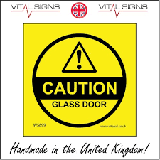 Ws899 Caution Glass Door Warning Safety