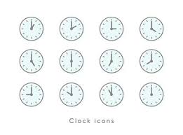 9 O Clock Vectors Clipart
