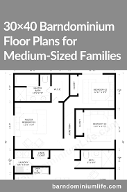 30 40 Barndominium Floor Plans For