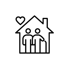 Retirement Home Icon In Vector