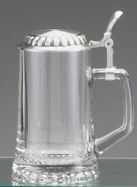 Glass Starbottom Stein W Removable Lid