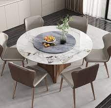 Splendid Marble Top Round Dining Table