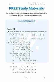 Class 10 Maths Chapter 4 Exercise 4 2
