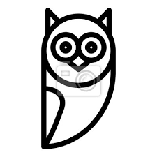 Wise Owl Icon Outline Wise Owl Vector