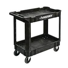 Husky 2 Tier Plastic 4 Wheeled Service