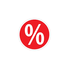 Sticker Percentage Sign Round Ø 480