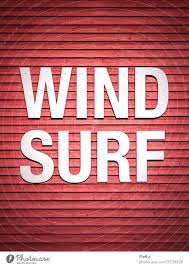 Wind Surf Writing On Red Wall A