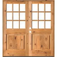 Double Prehung Wood Front Door