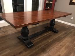 Sirois Style Pedestal Trestle Table