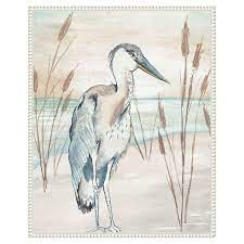 Amanti Art Heron By Beach Grass I By