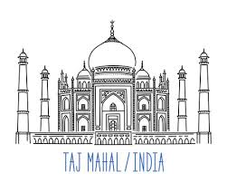 Taj Mahal Outline Images Browse 2 215