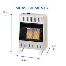 Procom 10 000 Btu Liquid Propane Ventless Infrared Gas Wall Heater With Base Feet T Stat Control White