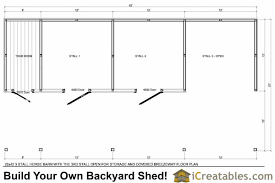 3 Stall Horse Barn Plans With Lean To