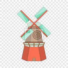 Windmill Icon Cartoon Ilration Of