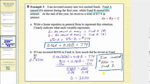 Writing Linear Equation In