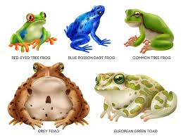 Realistic Amphibians Frogs Toads Icon