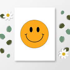 Yellow Smiley Face Printable Wall Art
