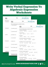 Writing Algebraic Expressions From