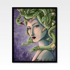 Medusa Watercolor Painting Giclee