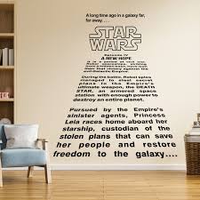 Wall Sticker Star Wars Intro Text