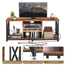 Wood 65 In Tv Stand And Entertainment