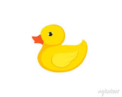 Ducky Bath Toy Flat Vector Color Icon