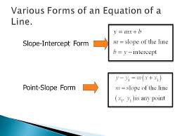 The Equation In Slope Intercept Form