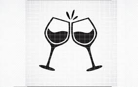 Wine Glasses Svg Clinking Wine Glasses