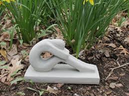 Cement Yoga Zen Meditating Garden Art