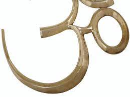 Large Om Aum Wall Hanging In Brass