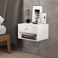 Rank Floating Nightstand Modern White