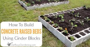 Raised Garden Bed Using Concrete Blocks