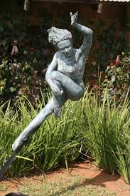Female Face Outdoor Yard Sculpture
