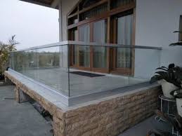 Panel Vertical Glass Balcony Railing