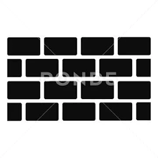 Brick Wall Icon Simple Style Clip