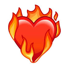 Premium Vector Heart In Fire Large