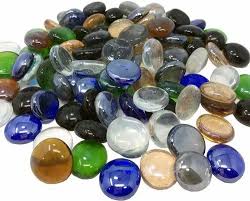 Polished Glass Gems Pebbles Transpa