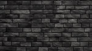 Photorealistic Black Brick Wall Texture