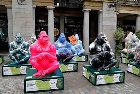 Gorilla Sculptures Popped Up In London
