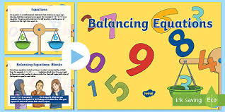 Balancing Math Equations Powerpoint 3