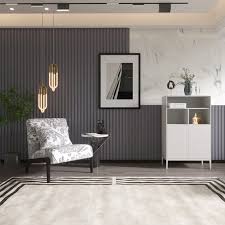 Gray Wall Covering Modern Wood Wall